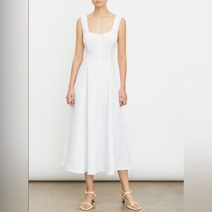 Vince Panelled Scoop Neck Dress - Off White